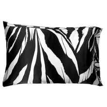 Load image into Gallery viewer, Black and White Abstract Print Satin Pillowcase.