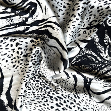 Load image into Gallery viewer, Black, White Leopard Pattern Satin Pillowcase. African Animal Print.
