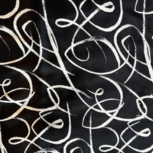Load image into Gallery viewer, Black with White Swirls Modern Satin Pillowcase. French Seams.
