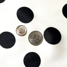 Load image into Gallery viewer, White, Large Black Polka Dots Satin Pillowcases. Washable, Dryer Safe.
